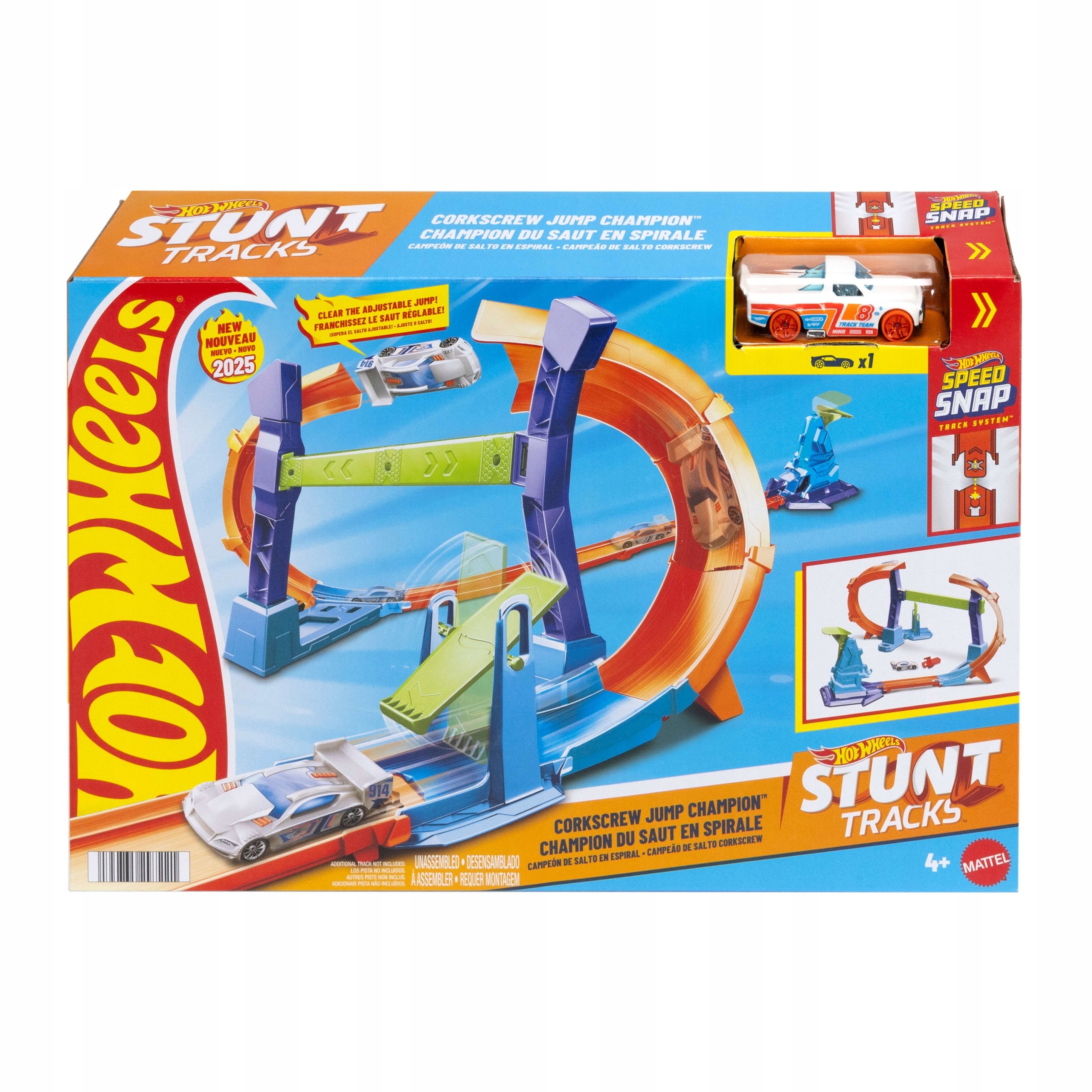 Sada kaskadérskych dráh Hot Wheels Master loop jump + auto, sada +4